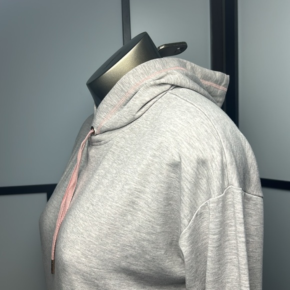 Matilda Jane Gotta Run Tunic Chic Gray Hoodie with Peach Tone Drawstrings Sz 2X - Picture 7 of 17